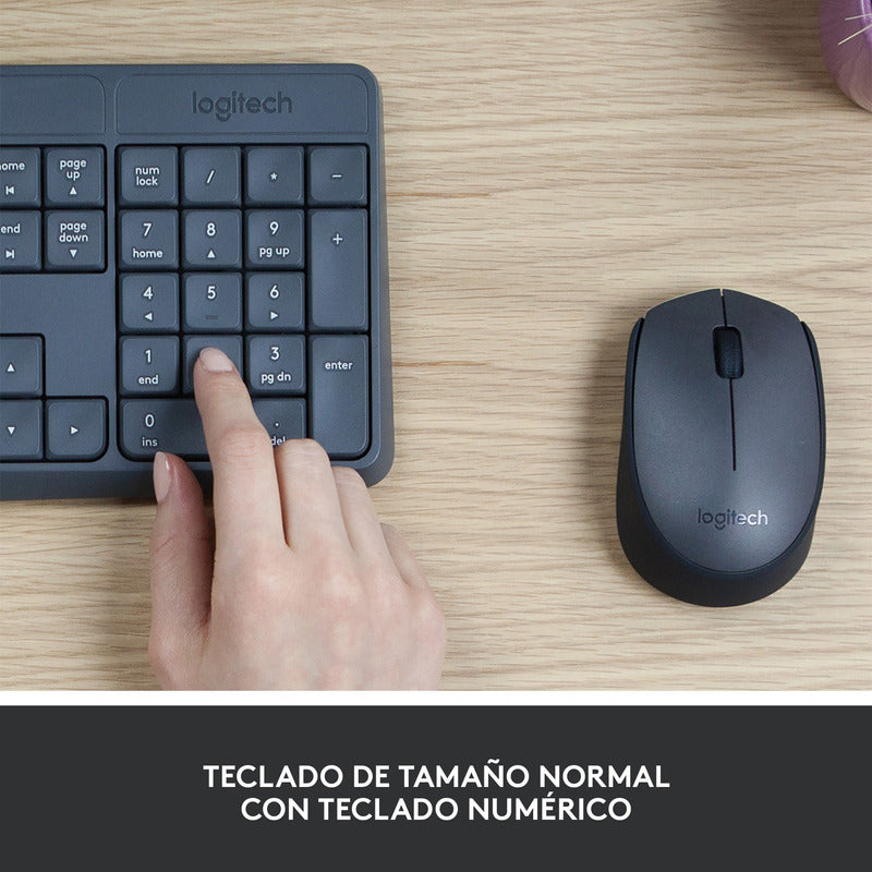 Combo Inalámbrico Logitech Mk235 + Pad Mouse Studio Series