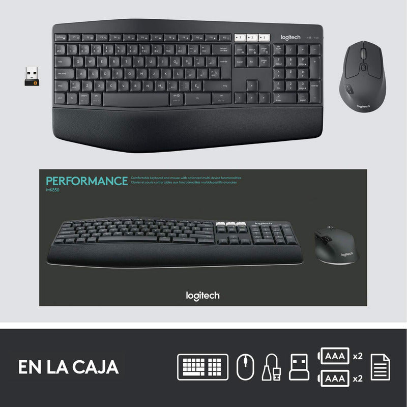 Teclado y Mouse Inalámbrico Logitech MK850 Performance