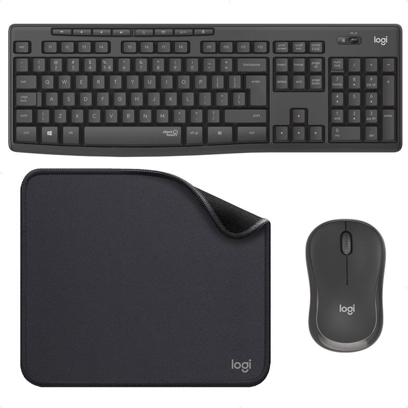 Combo Teclado y Mouse Logitech MK295 Silent + Pad Mouse Studio Series