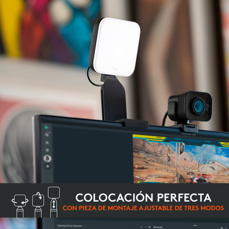 Combo Streaming Micrófono Yeti Gx + Luz Premium Litra Glow