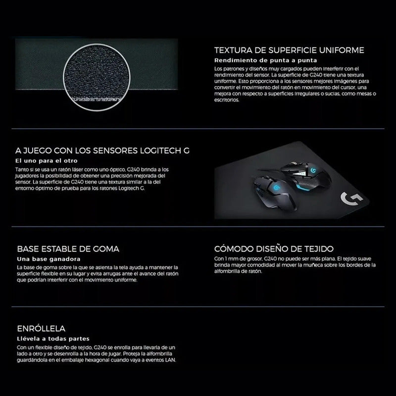 Combo Logitech Gaming: Mouse Inalámbrico G305 + Pad Mouse G240