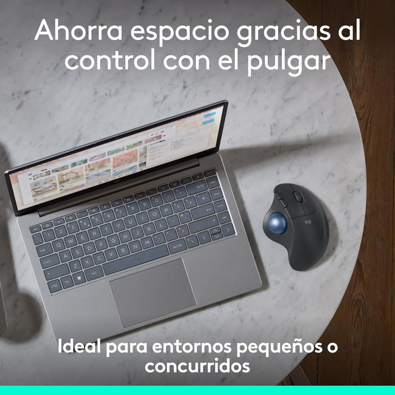 Mouse Trackball Inalámbrico Logitech Ergo M575s Ergonómico