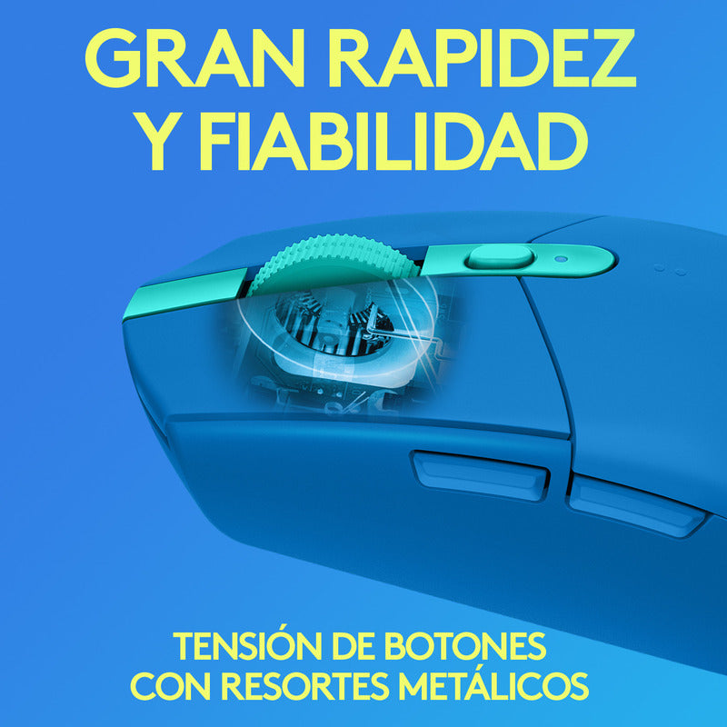 Mouse Gamer Inalámbrico Logitech G305, 12000dpi - Azul