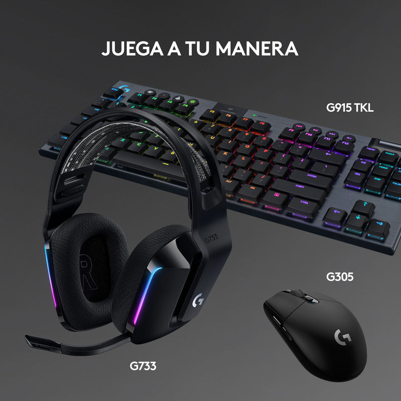 Auricular Gamer Logitech G733, Rgb Inalámbrica / 7.1 - Negro