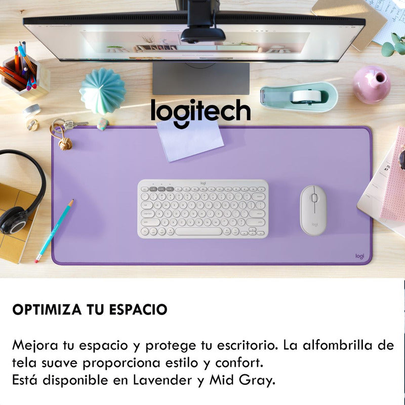 Alfombrilla de Escritorio Logitech Desk Mat Studio Series, Lavanda