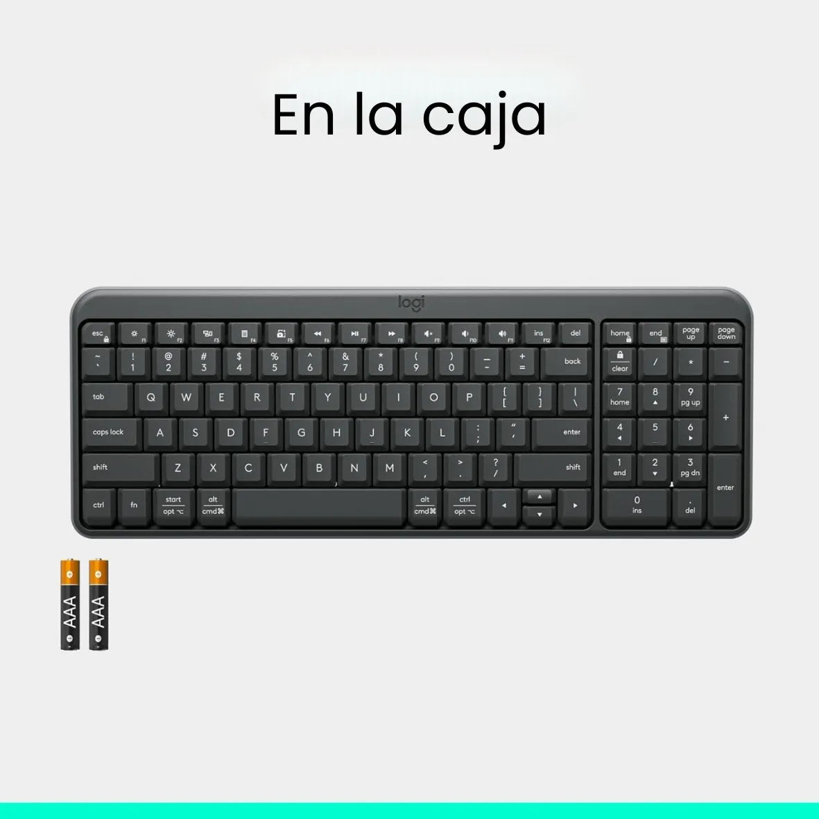 Teclado Multimedia Inalambrico Bluetooth Logitech K250 Blanco