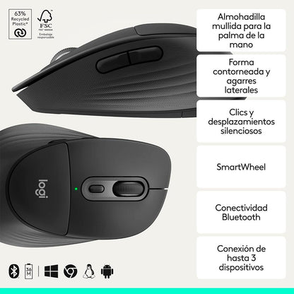 Mouse Inalámbrico Bluetooth Logitech M850 L Signature Comfort Plus