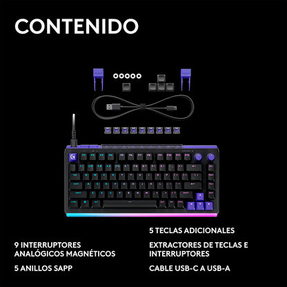 Teclado Mecánico Gamer Logitech G G512 X 75 RGB Negro