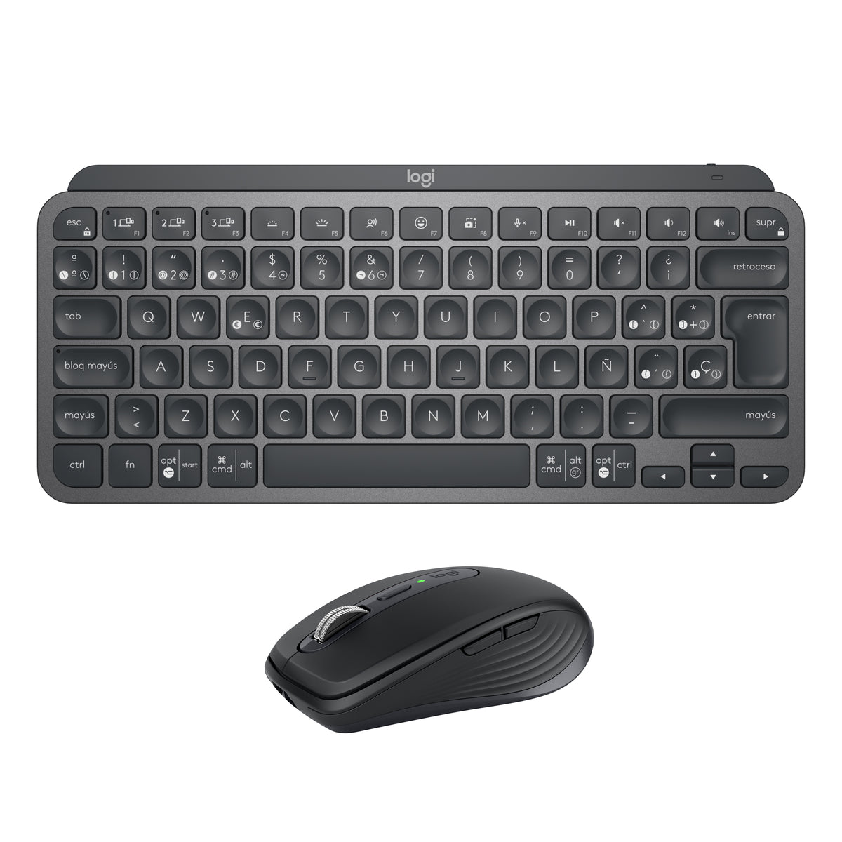 Combo Logitech Teclado Mx Keys Mini + Mouse Mx Anywhere 3s Negro