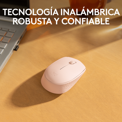 Mouse Inalámbrico Logitech M170, Cómodo Y Portátil Rosa