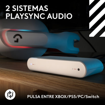 Audífonos inalámbricos ASTRO A20X para juegos LIGHTSPEED con PLAYSYNC AUDIO y LIGHTSYNC RGB Negro