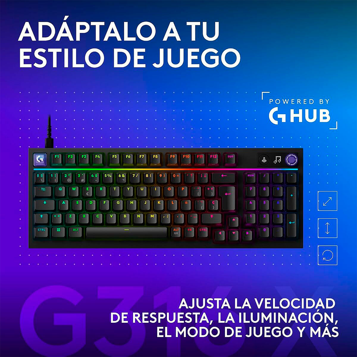 Teclado Logitech G512 X 75 Gaming Analógico/Mecánico TMR