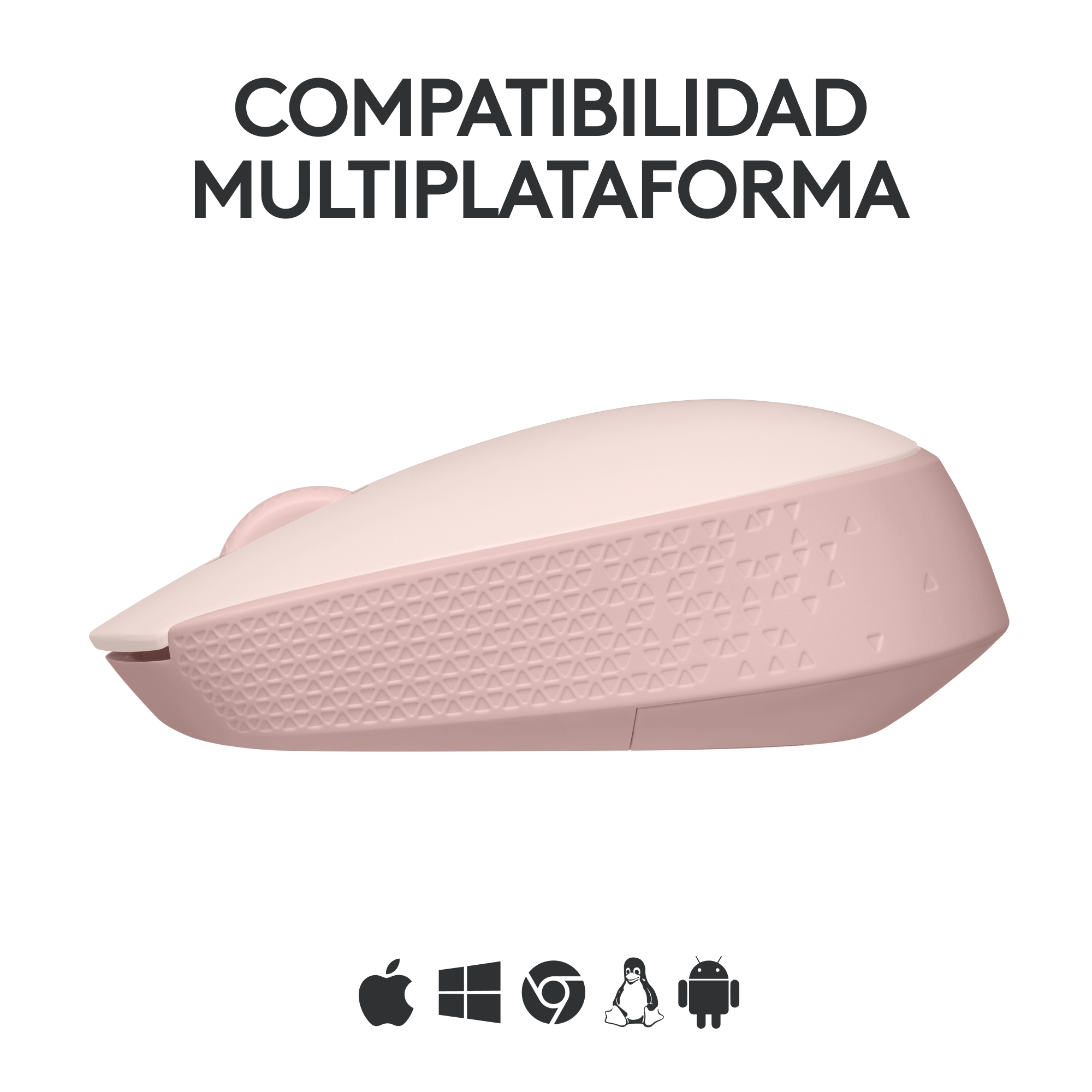 Mouse Inalámbrico Logitech M170, Cómodo Y Portátil Rosa