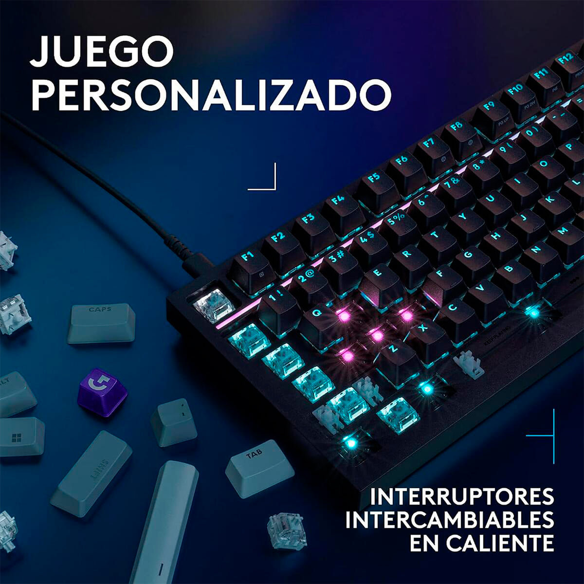 Teclado Logitech G512 X 75 Gaming Analógico/Mecánico TMR