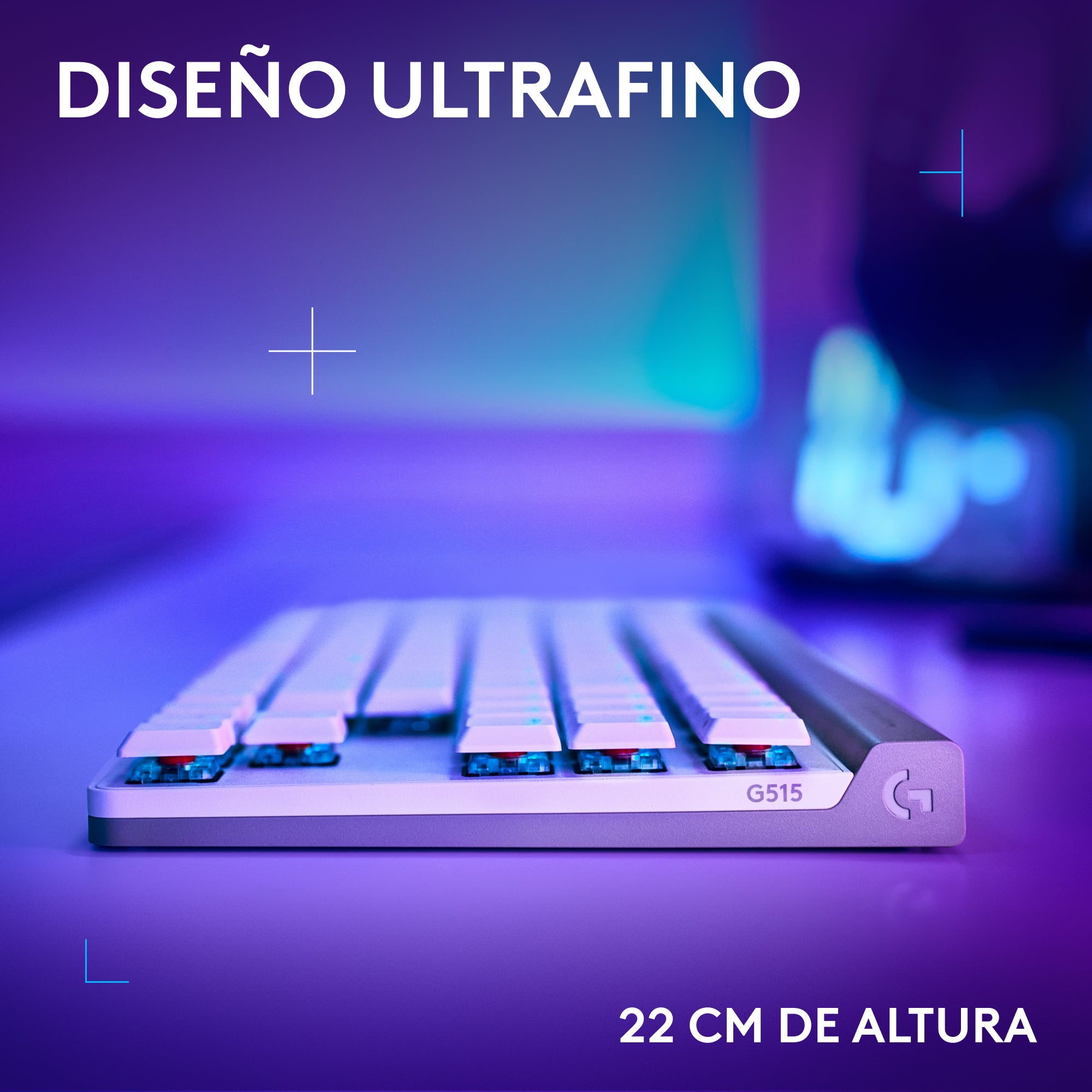 Teclado inalámbrico Logitech G515 LIGHTSPEED TKL para juegos Blanco