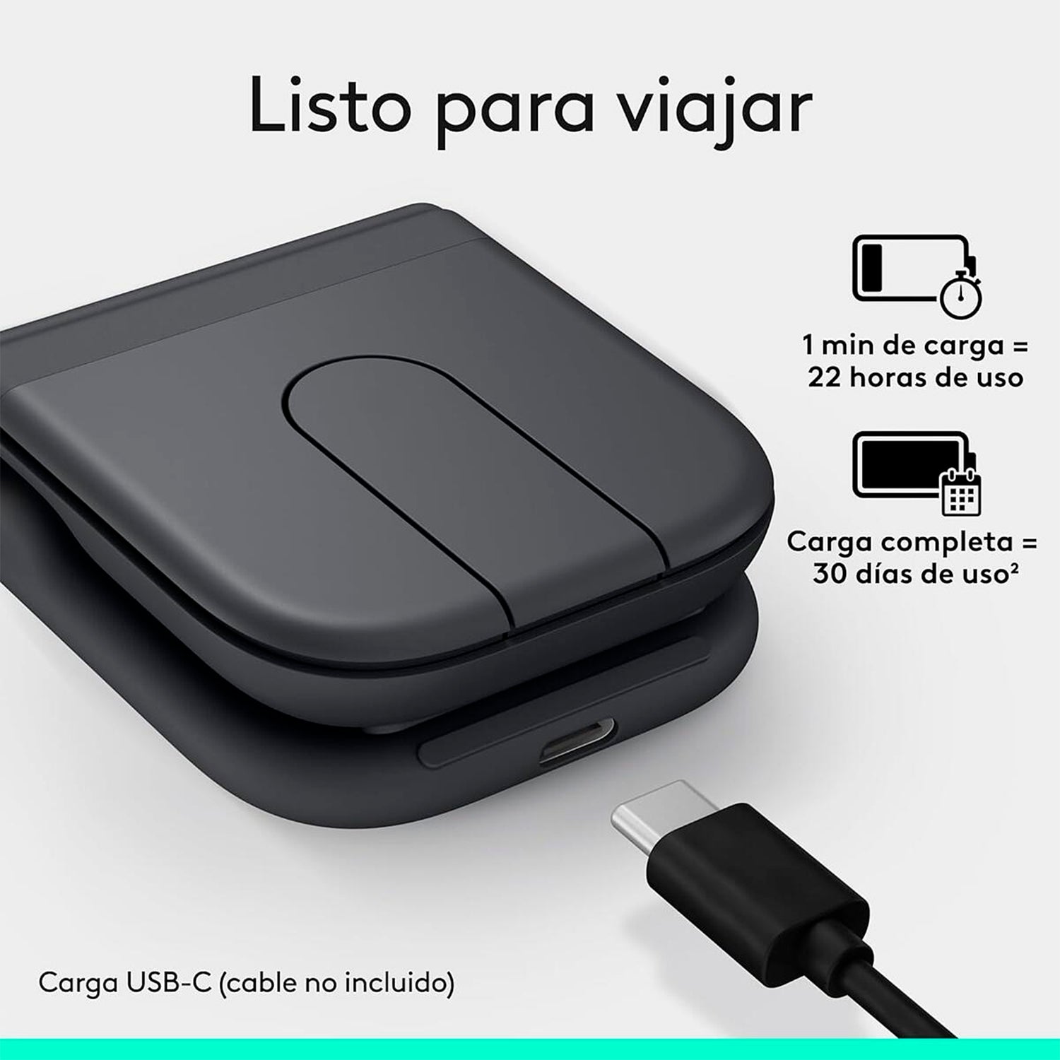 Mouse inalámbrico ultraportátil Mobi Fold
