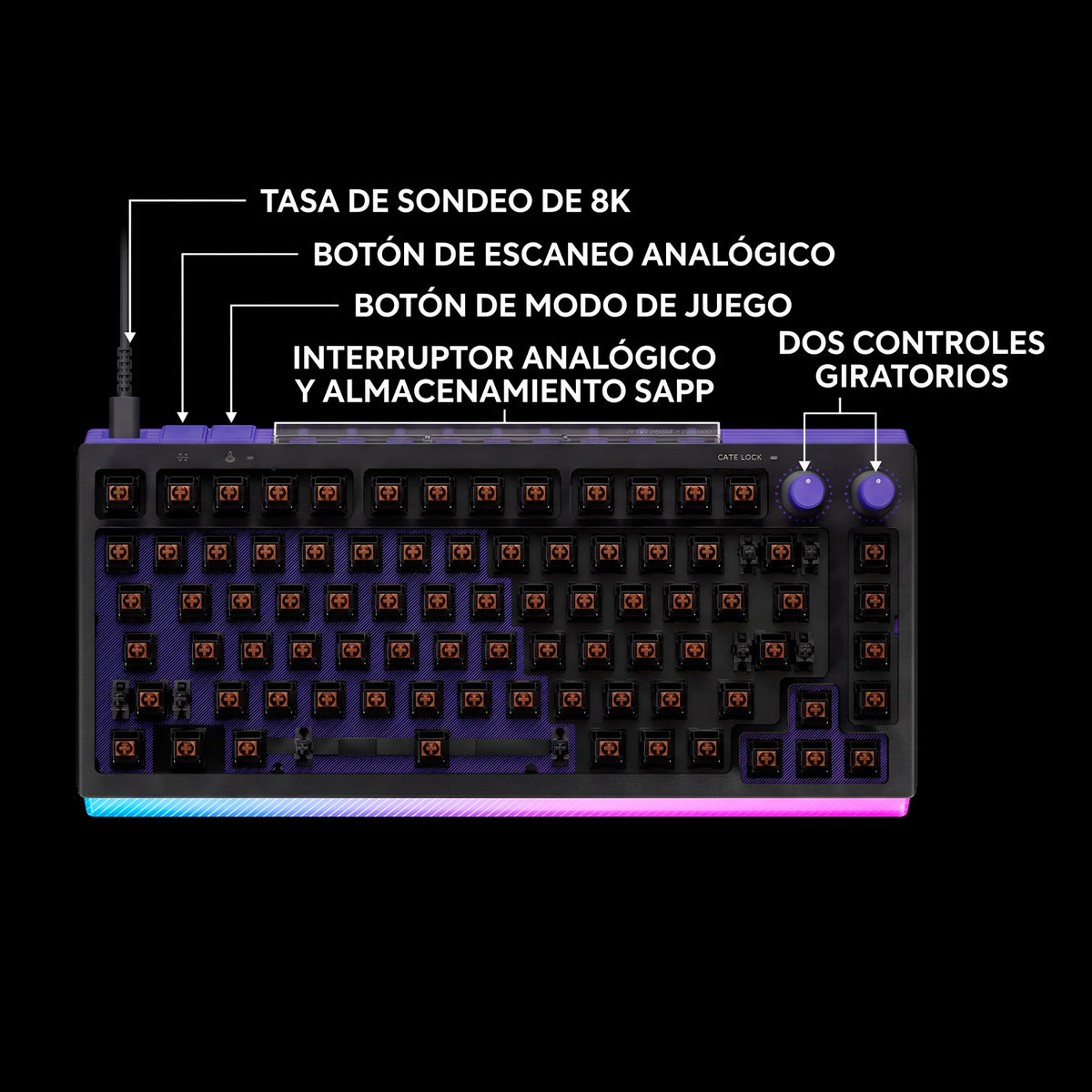 Teclado Mecánico Gamer Logitech G G512 X 75 RGB Negro