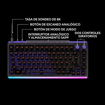 Teclado Mecánico Gamer Logitech G G512 X 75 RGB Negro