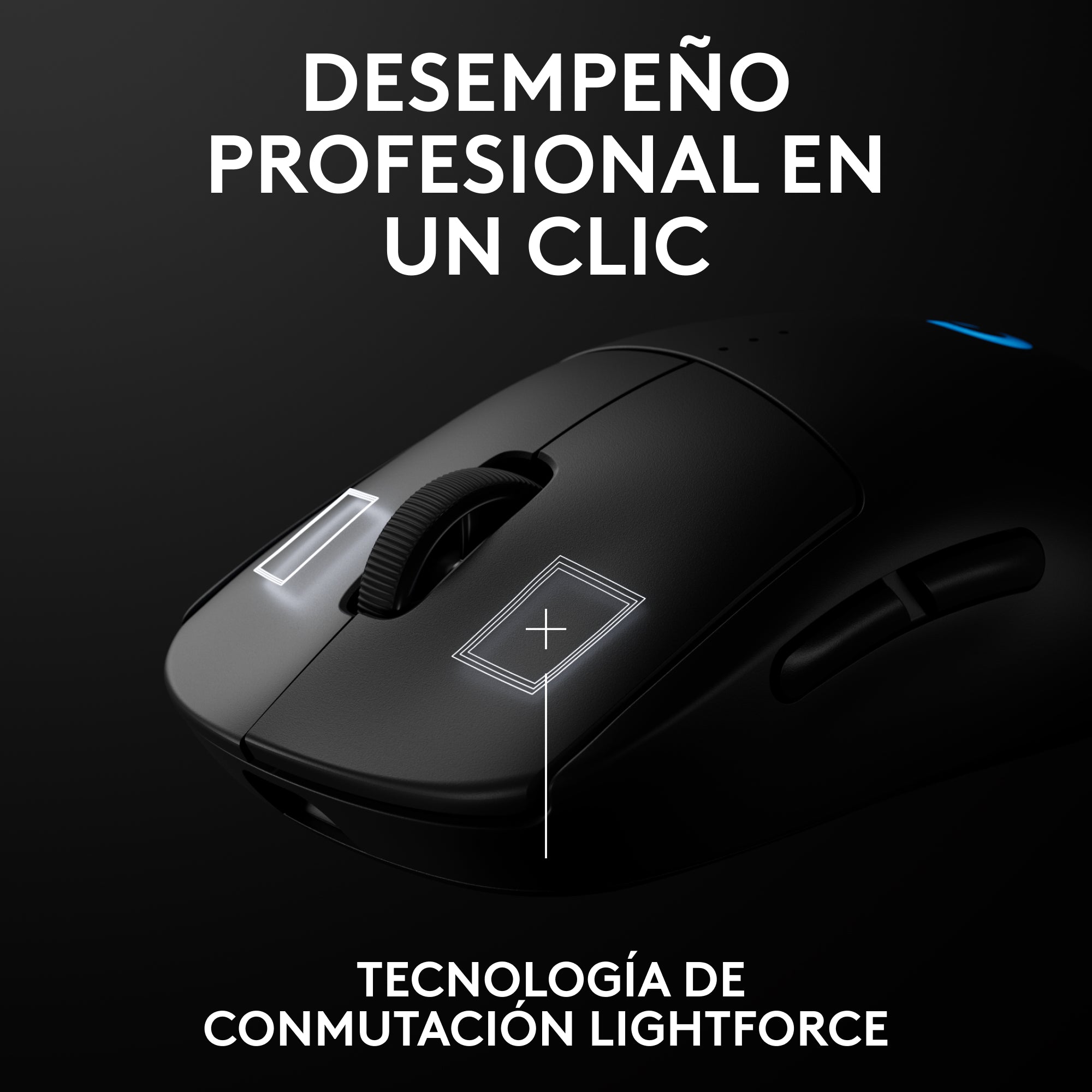 Mouse inalámbrico para juegos PRO 2 LIGHTSPEED Negro