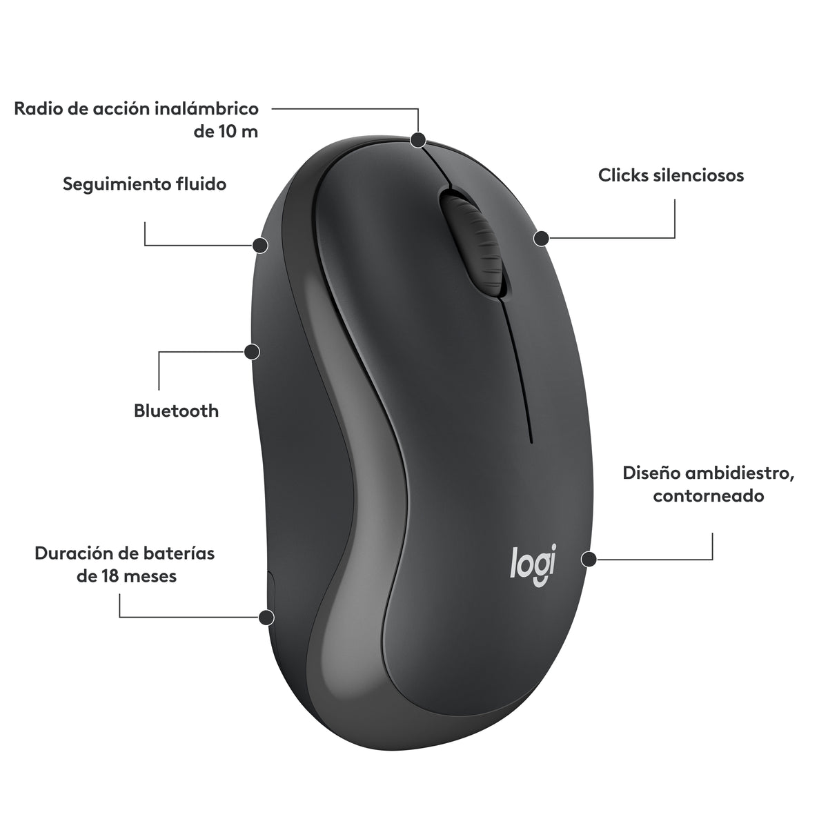 Mouse Inalámbrico silencioso M240
