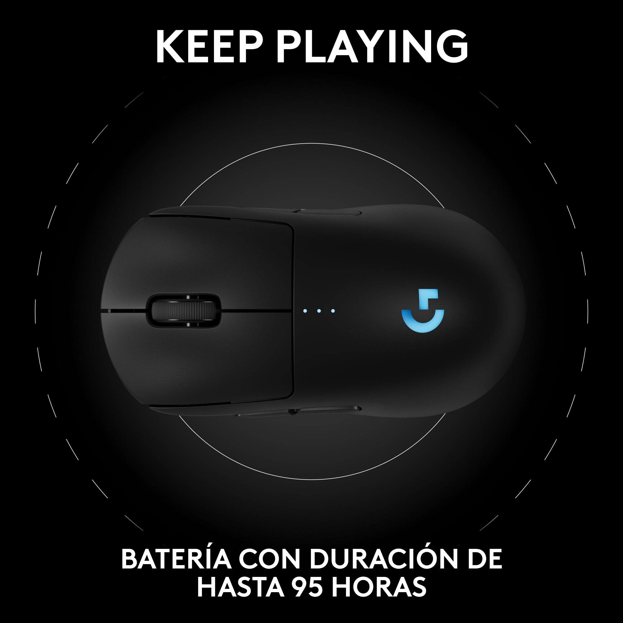Mouse inalámbrico para juegos PRO 2 LIGHTSPEED Negro