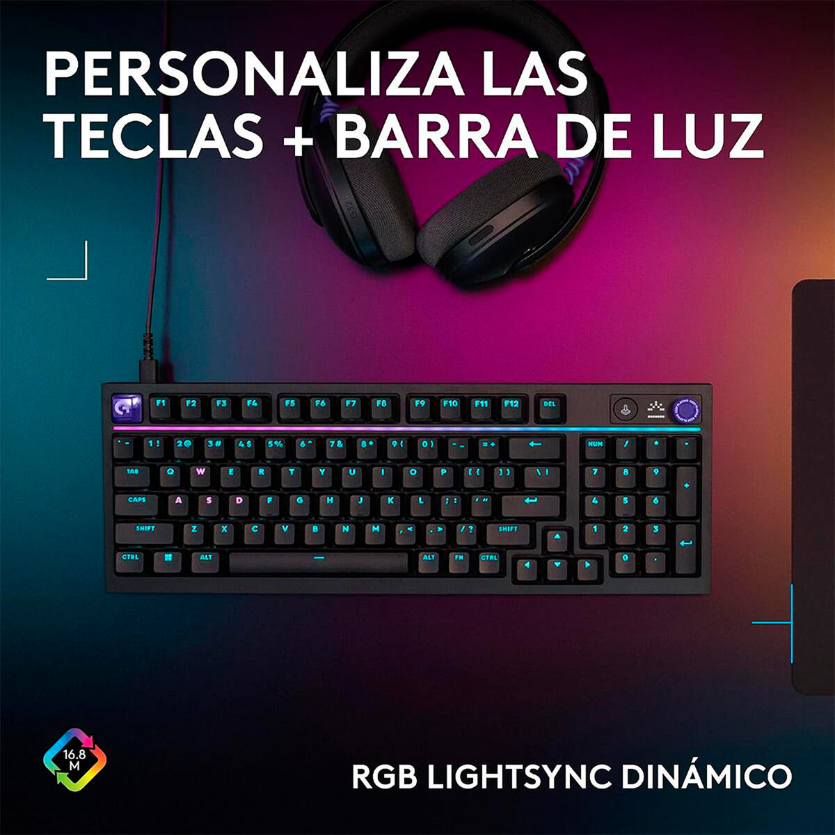 Teclado Logitech G512 X 75 Gaming Analógico/Mecánico TMR