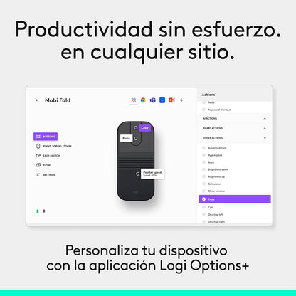 Mouse inalámbrico ultraportátil Mobi Fold