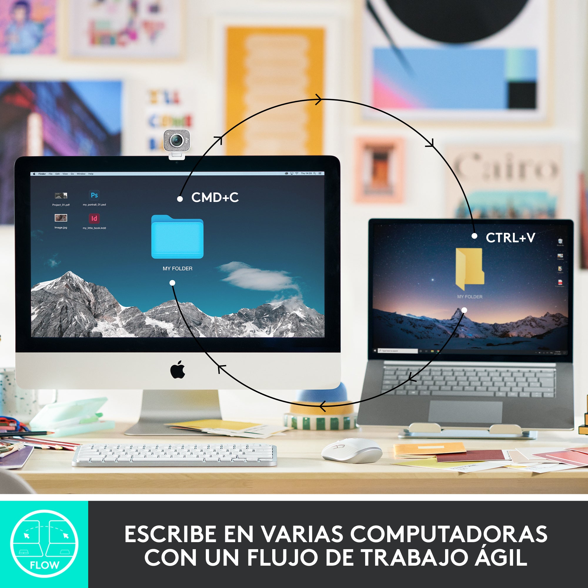 Combo Logitech Teclado Mx Keys Mini + Mouse Mx Anywhere 3s Negro