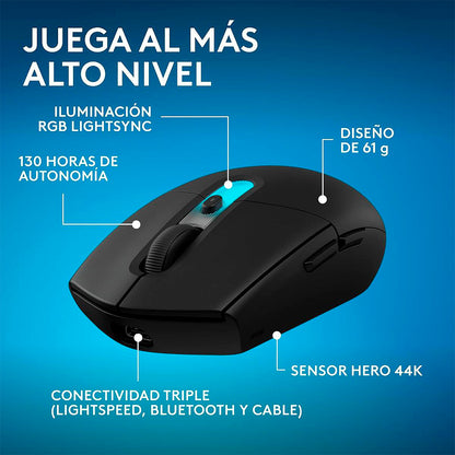 Mouse Gamer Inalámbrico Logitech G305 X Superlight - Negro