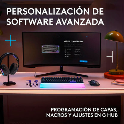 Teclado Mecánico Gamer Logitech G G512 X 75 RGB Negro