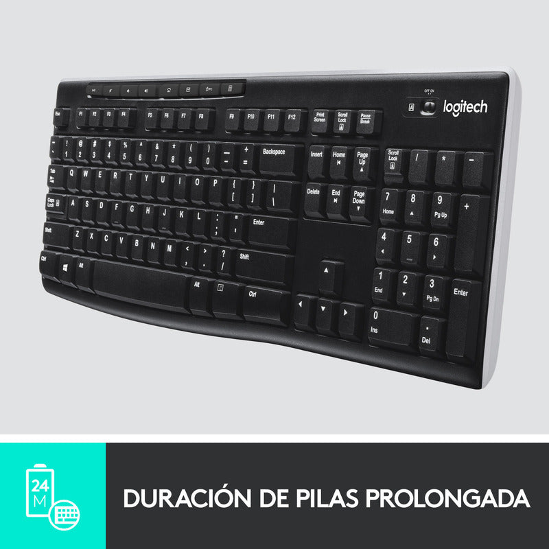 Teclado Inalámbrico  Multimedia Logitech K270  Unifying