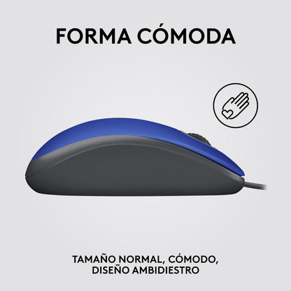 Mouse Logitech M110 Silent/ Clics 90% Más Silenciosos Azul