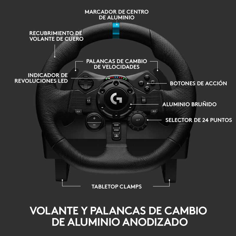 Volante de Carreras Logitech G923 TRUEFORCE para PS5, PS4 y PC