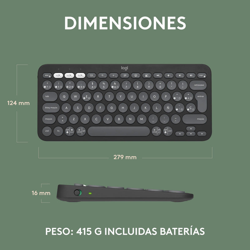 Combo Logitech Pebble 2: Teclado K380s + Mouse M350s