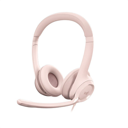 Auricular Usb Logitech H390, Mic Sin Ruido Y Controles, Rosa