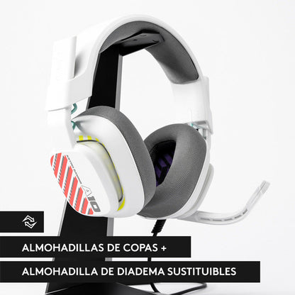 Auricular Gamer Astro A10 Gen 2, Pc/Ps5/Ps4, Xbox, Blanca
