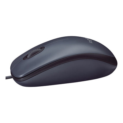 Mouse Usb Con Cable Logitech M90, Cómodo Diseño Ambidiestro
