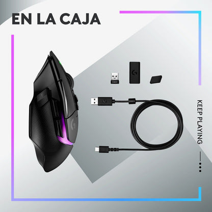 Mouse Gamer Logitech c X Plus Rgb Inalámbrico Hero 25k