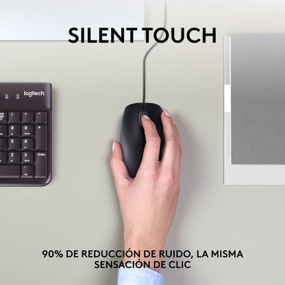 Mouse Logitech M110 Silent/ Clics 90% Más Silenciosos Negro