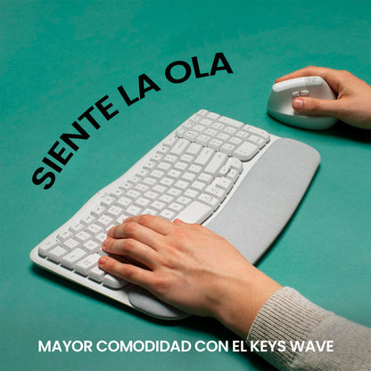 Combo Ergonómico Teclado Logitech Wave Keys + Mouse Lift