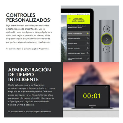 Presentador Remoto Avanzado Diapositivas Logitech Spotlight
