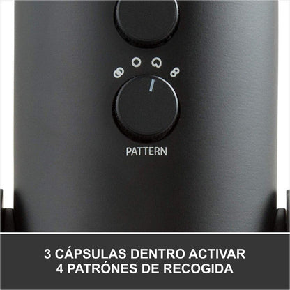 Micrófono Usb Profesional Blue Yeti, Grabación Streaming Blackout