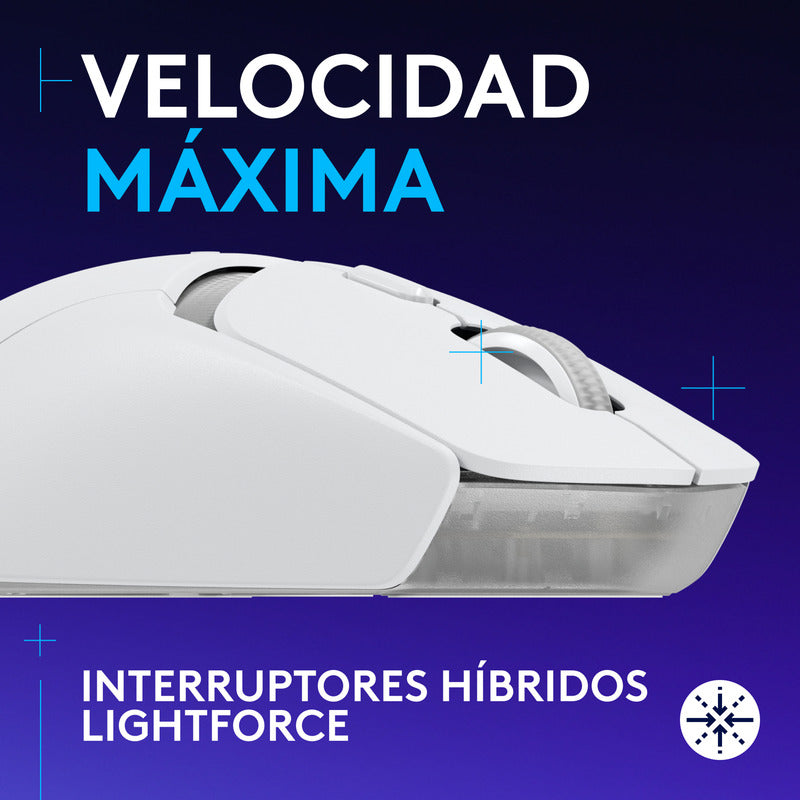 Mouse Gamer Inalámbrico Logitech G309 Lightspeed 25.600dpi, Blanco
