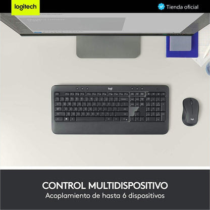 Combo Inalámbrico Logitech Mk540 + Pad Mouse Studio Series