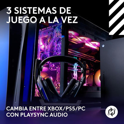 Auricular Gamer Inalámbrica + Base Logitech Astro A50 (5ta Gen) LIGHTSPEED, Black