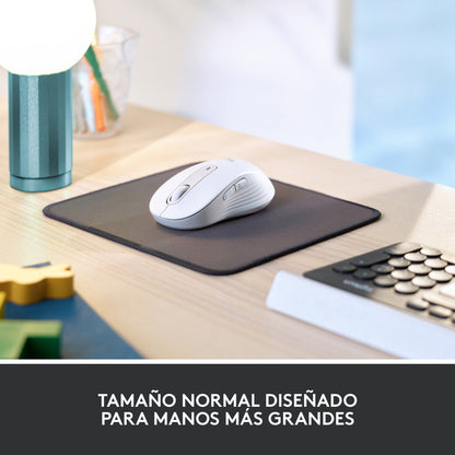Combo Profesional Teclado Logitech K950 + Mouse M650, Blanco