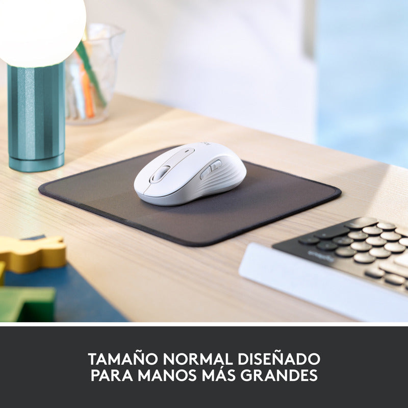 Combo Profesional Teclado Logitech K950 + Mouse M650, Blanco