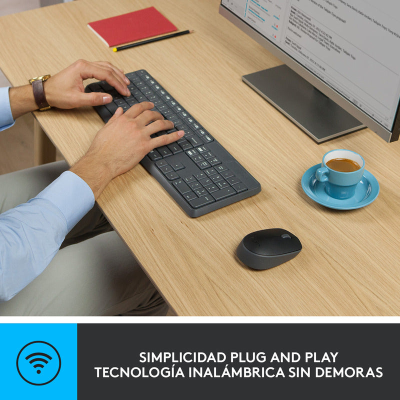 Teclado Multimedia Y Mouse Inalámbrico Logitech Mk235
