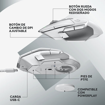 Mouse Inalámbrico Recargable Logitech G502 X Lightspeed