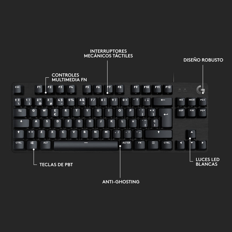 Teclado Gamer Logitech G413 Tkl Se Mecánico Retroiluminado